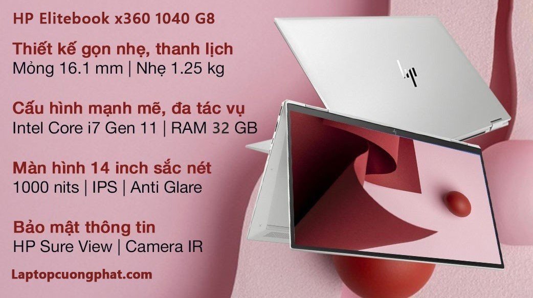 Laptop cũ xách tay HP elitebook X360 1040 G8